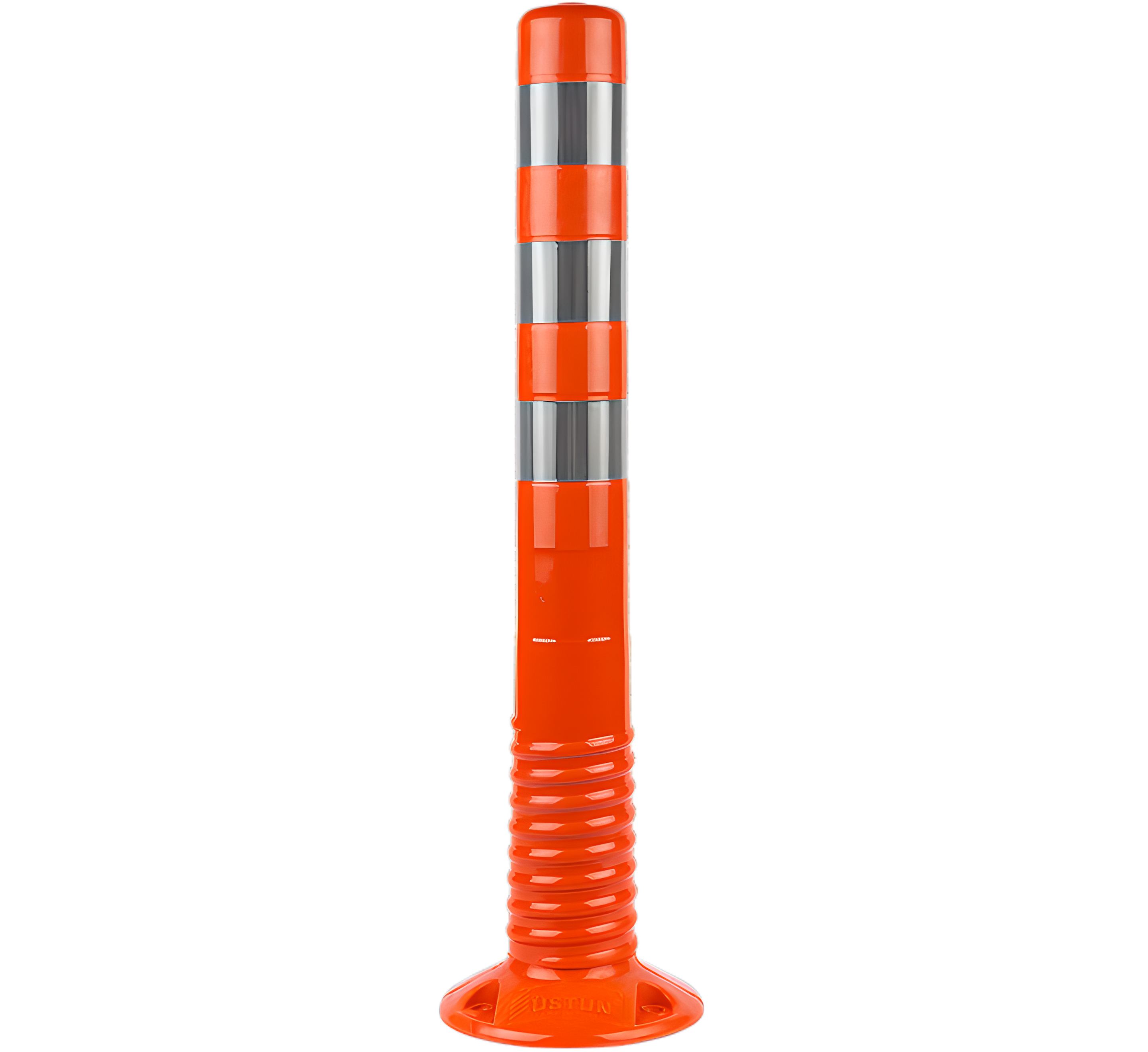 UT 2501 Delin&eacute;ateur 75 cm fl&eacute;xible en plastique TPU-CU anti-UV avec 03 bandes r&eacute;fl&eacute;chissantes